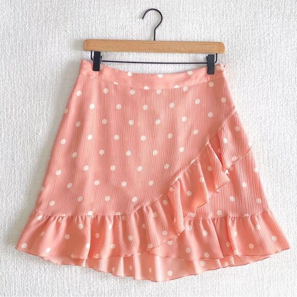 LC Lauren Conrad Pink A-Line Mini Skirt with Ruffled Tiers - Picture 2 of 8